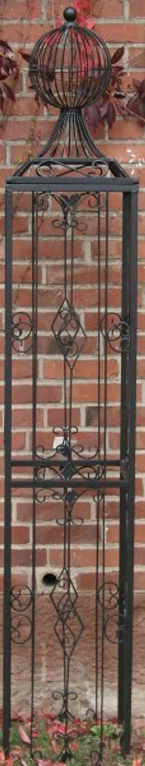 Rankstab Rankhilfe Pfosten Rankgitter KENT XXL 225 verzink schwarz für Clematis