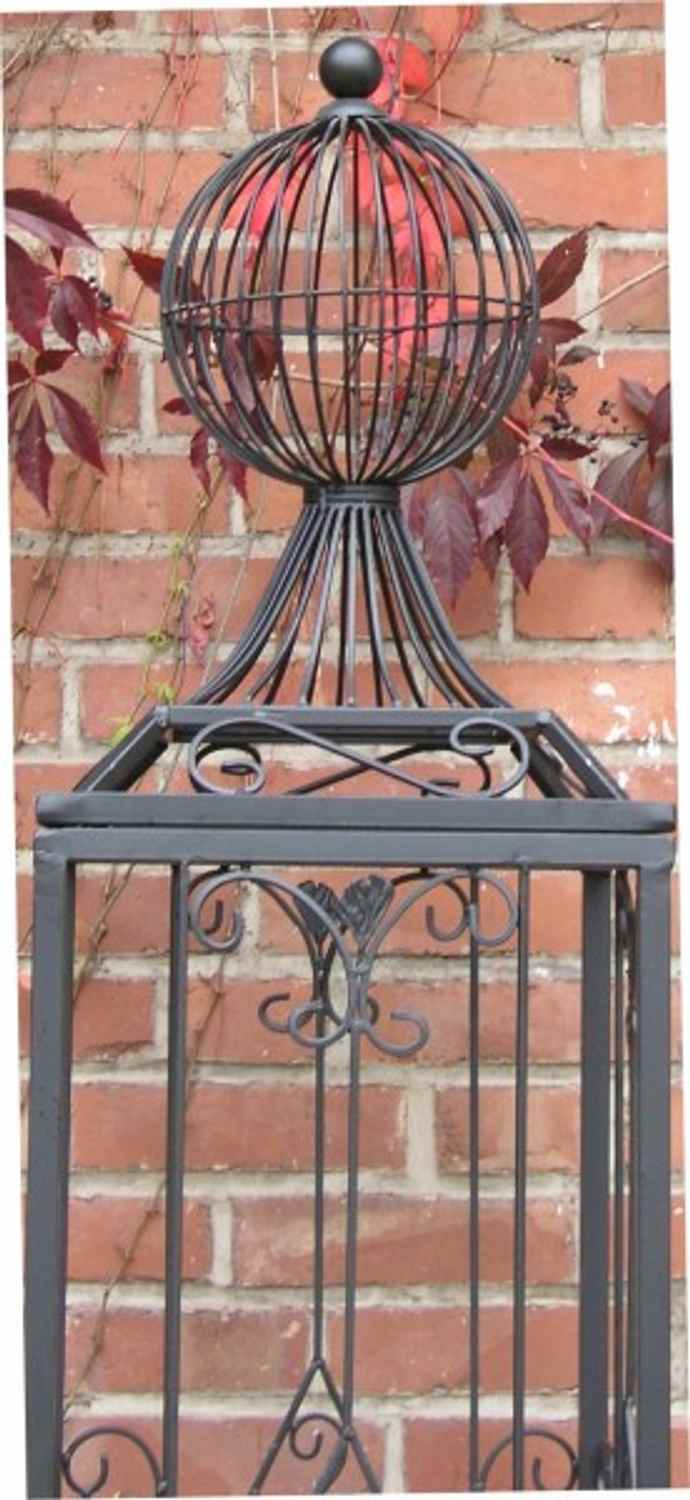 Rankstab Rankhilfe Pfosten Rankgitter KENT XXL 225 verzink schwarz für Clematis