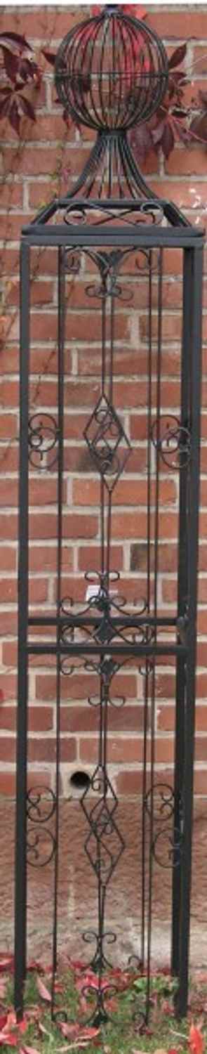 Rankstab Rankhilfe Pfosten Rankgitter KENT XXL 225 verzink schwarz für Clematis