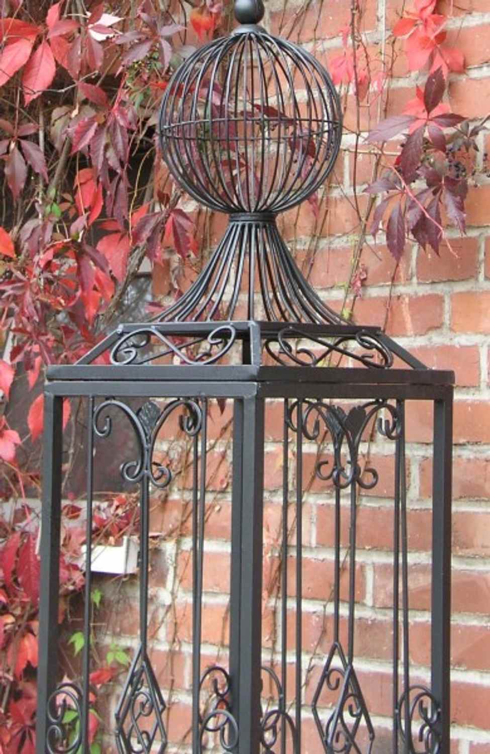 Rankstab Rankhilfe Pfosten Rankgitter KENT XXL 225 verzink schwarz für Clematis