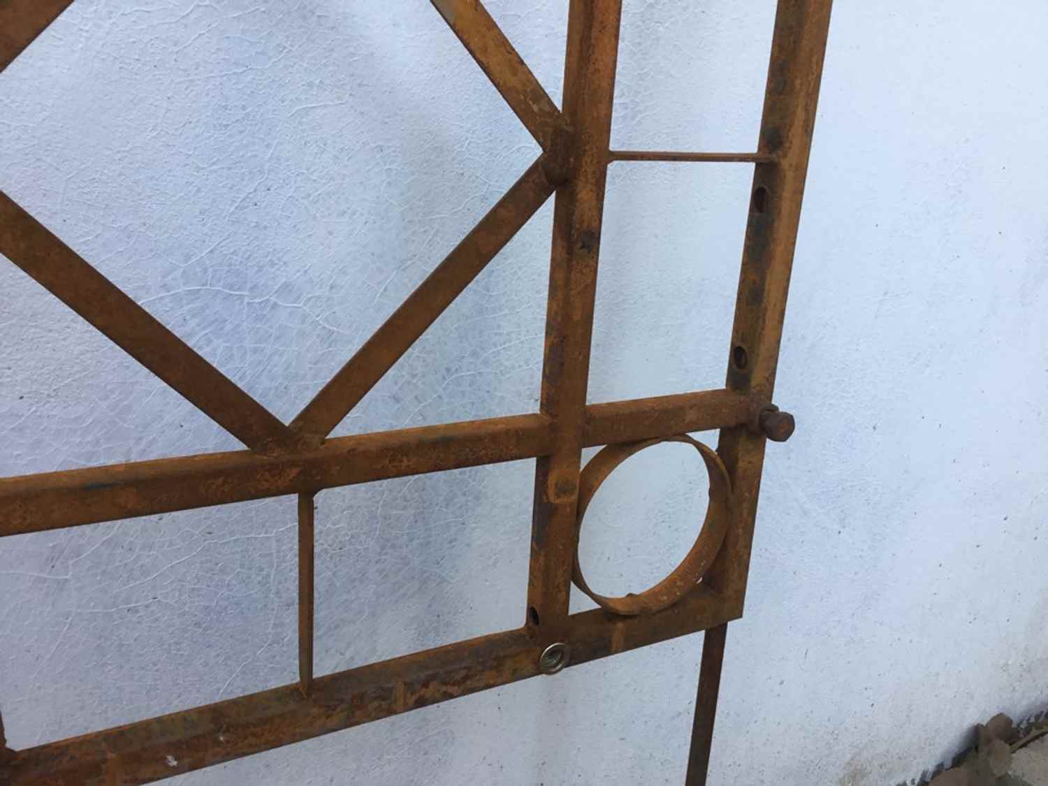 Metall Eisen Rankgitter Spalier Rankhilfe Wandgitter Meran 60 175 cm Roh Rost 