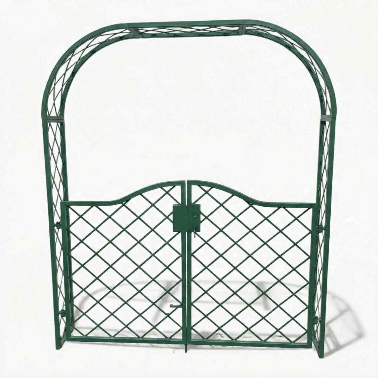 Tor Gartentür Pforte Rosenbogen Metall Tür Bozen-RBGT-RBS 170/220 Schloss Verzinkt Pulverbeschichtet