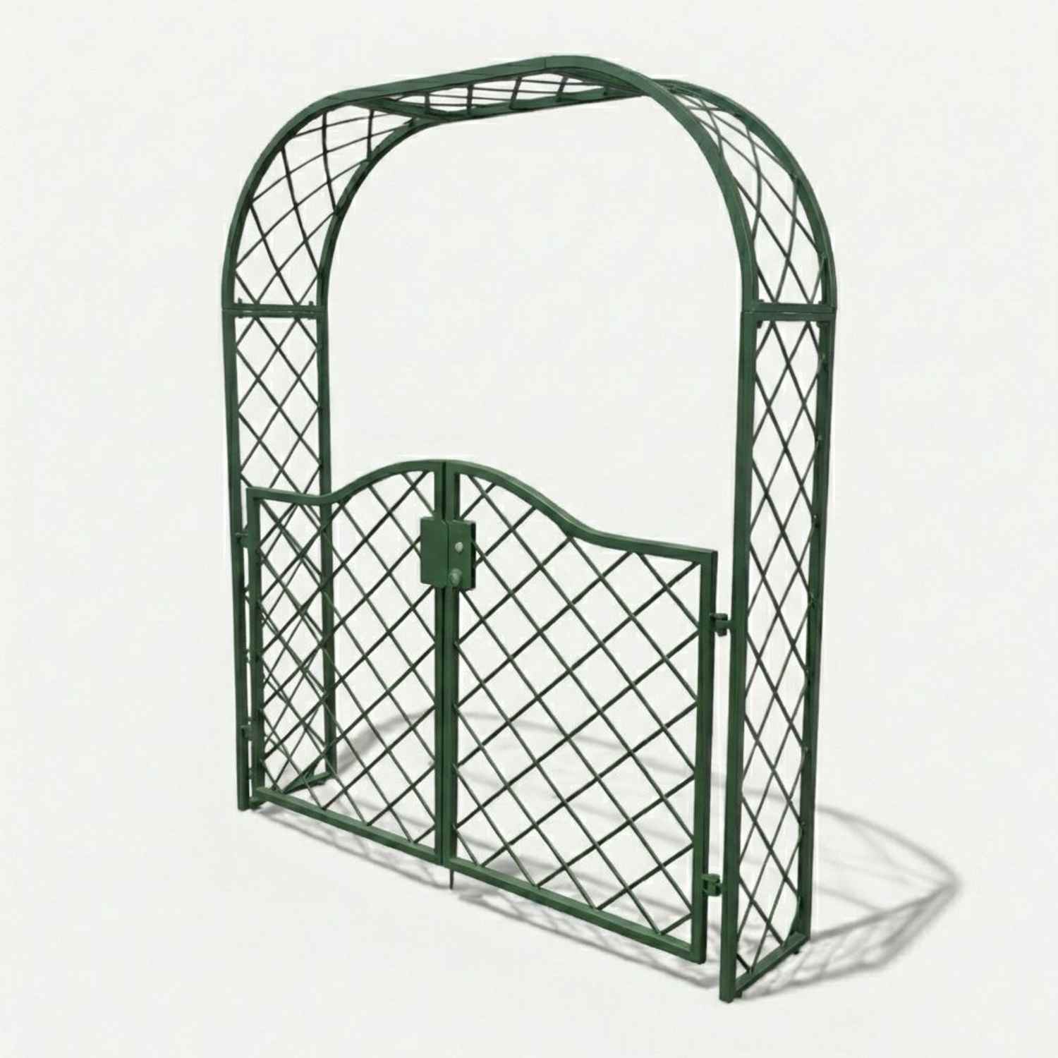 Tor Gartentür Pforte Rosenbogen Metall Tür Bozen-RBGT-RBS 170/220 Schloss Verzinkt Pulverbeschichtet