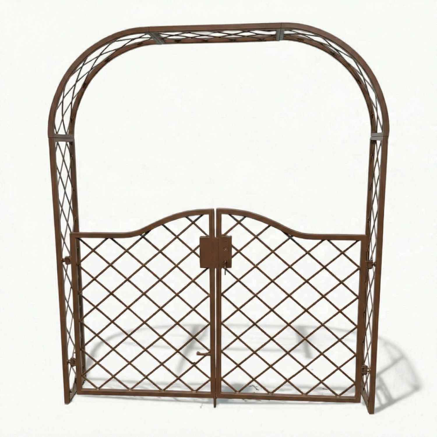 Tor Gartentür Pforte Rosenbogen Metall Tür Bozen-RBGT-RBS 170/220 Schloss Verzinkt Pulverbeschichtet