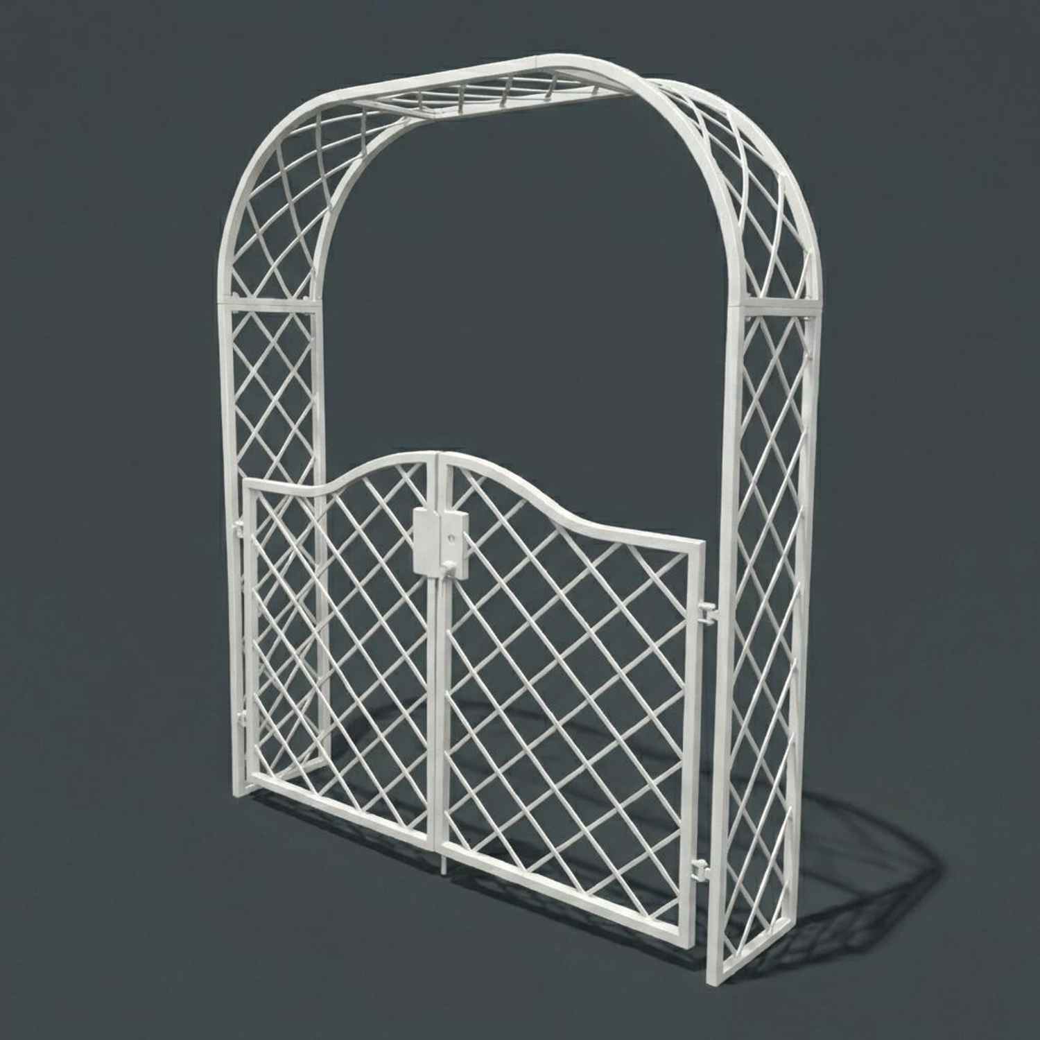 Tor Gartentür Pforte Rosenbogen Metall Tür Bozen-RBGT-RBS 170/220 Schloss Verzinkt Pulverbeschichtet