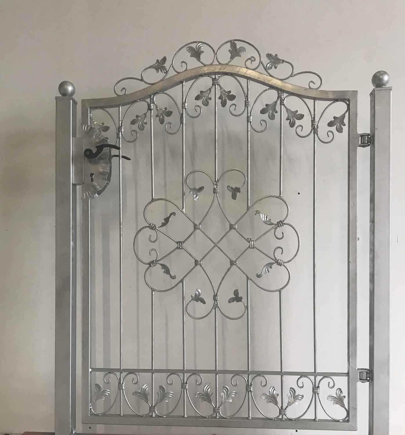 Gartentür Gartentor Tor Pforte Monaco-GT100/120S Premium Schmiedeeisen Verzinkt P.-Set Geschliffen Gartentür Gartentor Tor Pforte Monaco-GT100/120S Premium Schmiedeeisen Verzinkt P.-Set Geschliffen
