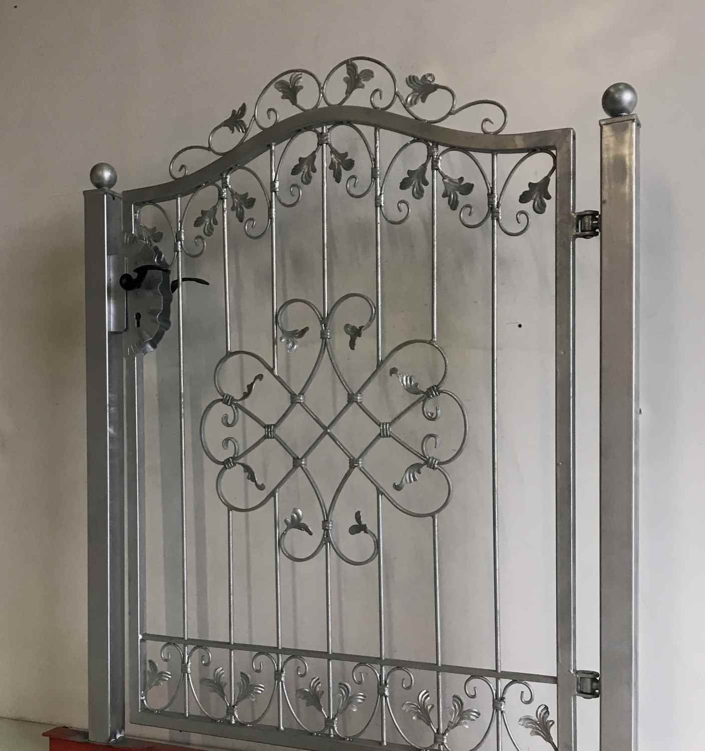 Gartentür Gartentor Tor Pforte Monaco-GT100/120S Premium Schmiedeeisen Verzinkt P.-Set Geschliffen Gartentür Gartentor Tor Pforte Monaco-GT100/120S Premium Schmiedeeisen Verzinkt P.-Set Geschliffen