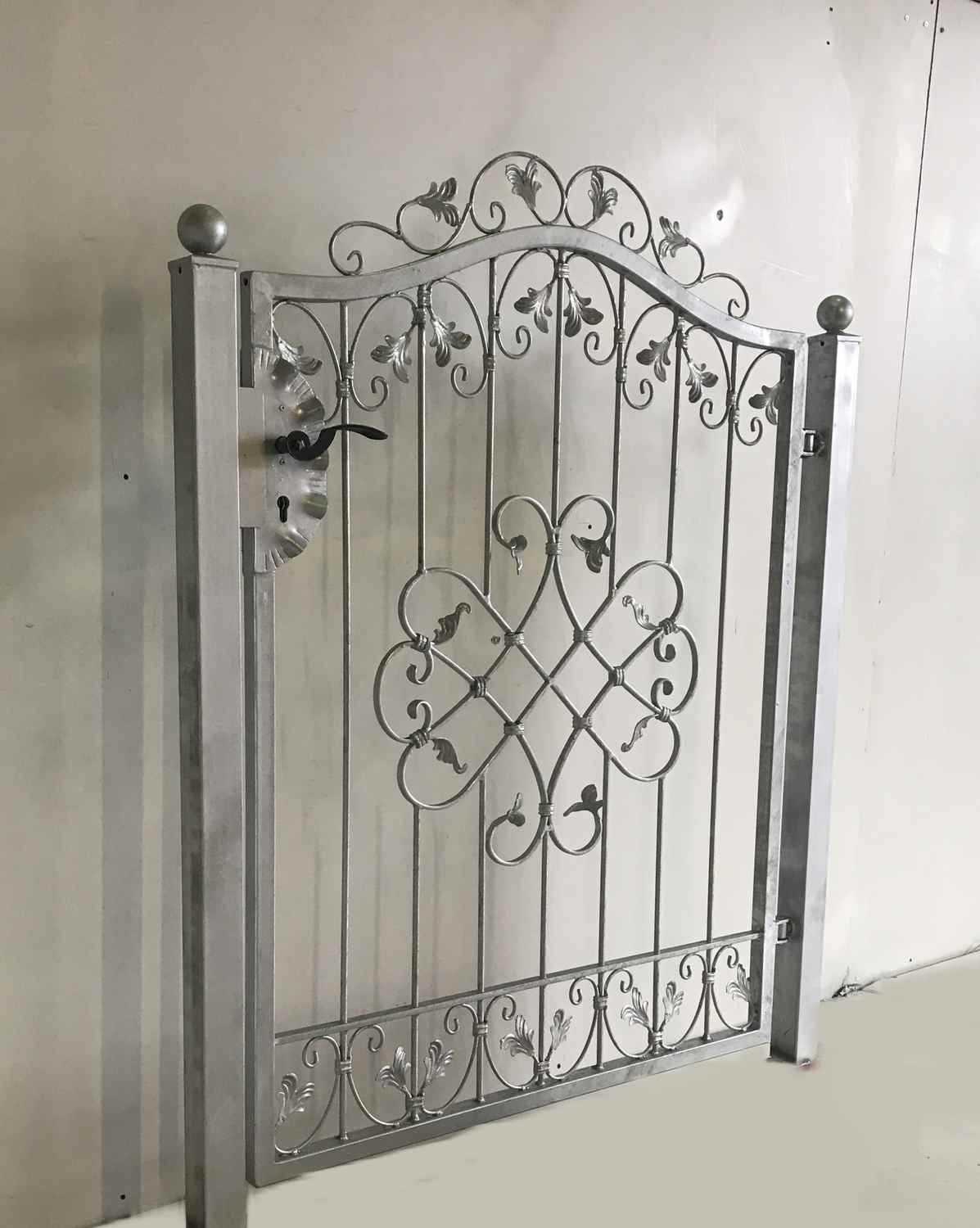 Gartentür Gartentor Tor Pforte Monaco-GT100/120S Premium Schmiedeeisen Verzinkt P.-Set Geschliffen Gartentür Gartentor Tor Pforte Monaco-GT100/120S Premium Schmiedeeisen Verzinkt P.-Set Geschliffen