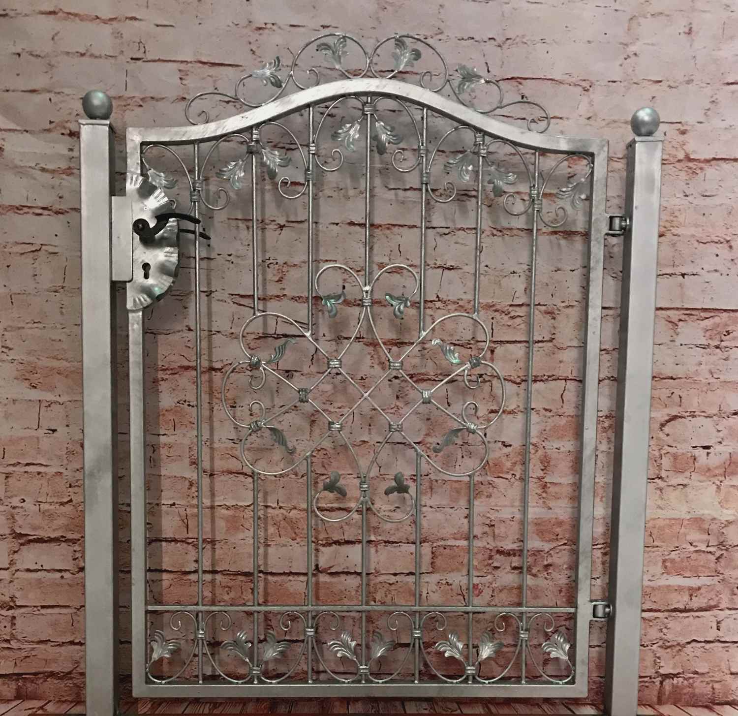 Gartentür Gartentor Tor Pforte Monaco-GT100/120S Premium Schmiedeeisen Verzinkt P.-Set Geschliffen Gartentür Gartentor Tor Pforte Monaco-GT100/120S Premium Schmiedeeisen Verzinkt P.-Set Geschliffen