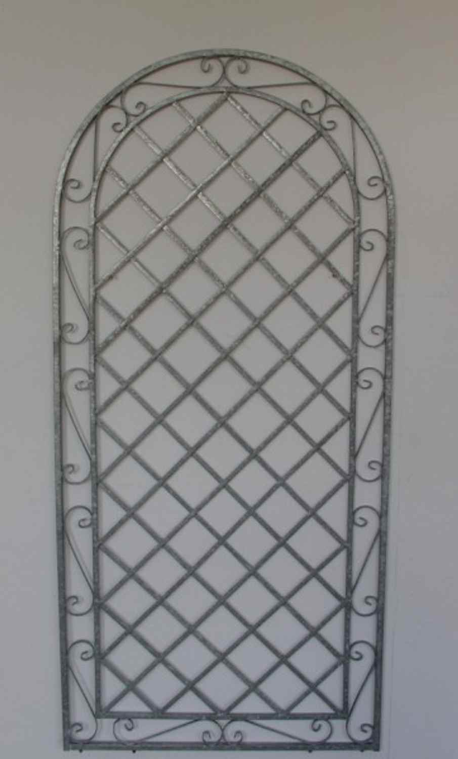 Rankgitter Spalier Rankhilfe Wandgitter Provence Feuer verzinkt Weiss 9010