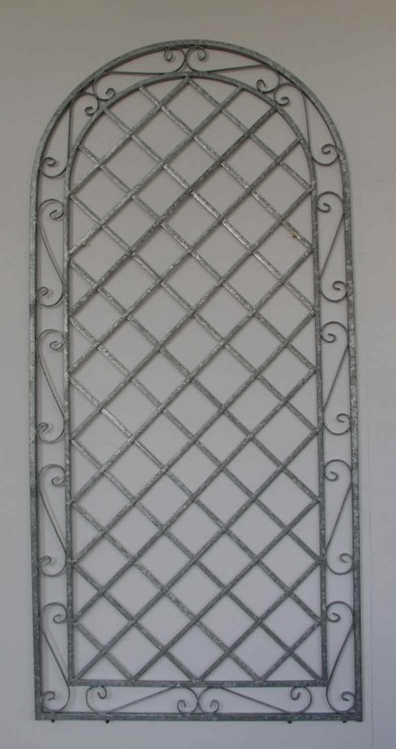 Rankgitter Spalier Rankhilfe Wandgitter Provence Feuer verzinkt Weiss 9010