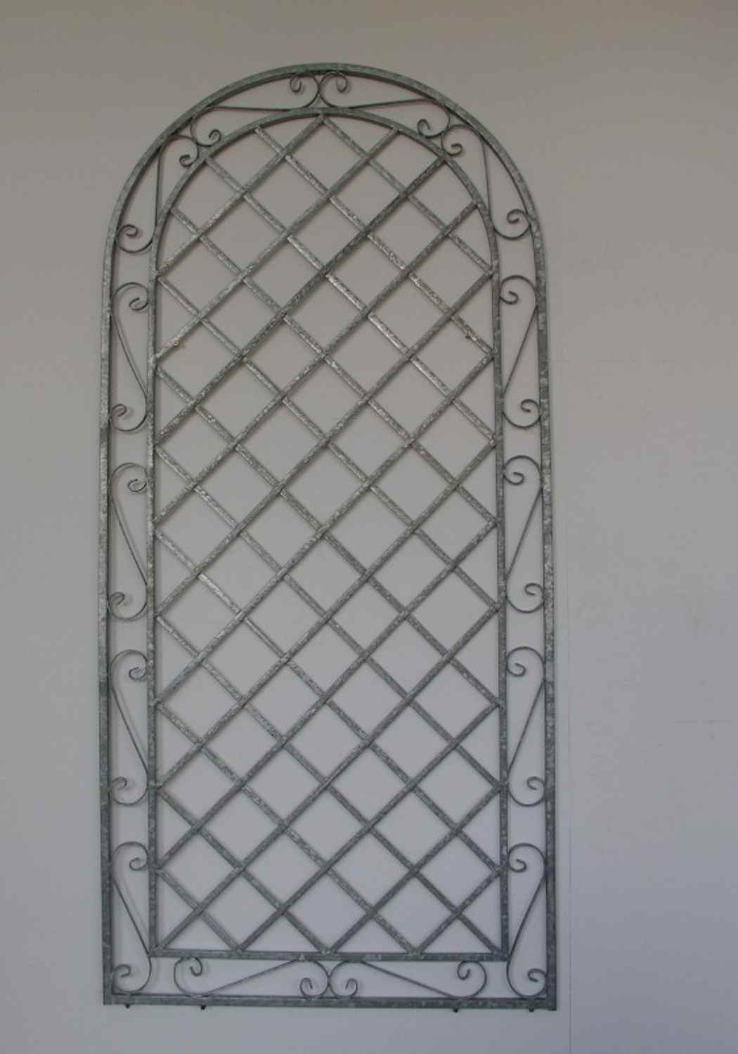 Rankgitter Spalier Rankhilfe Wandgitter Provence Feuer verzinkt Weiss 9010