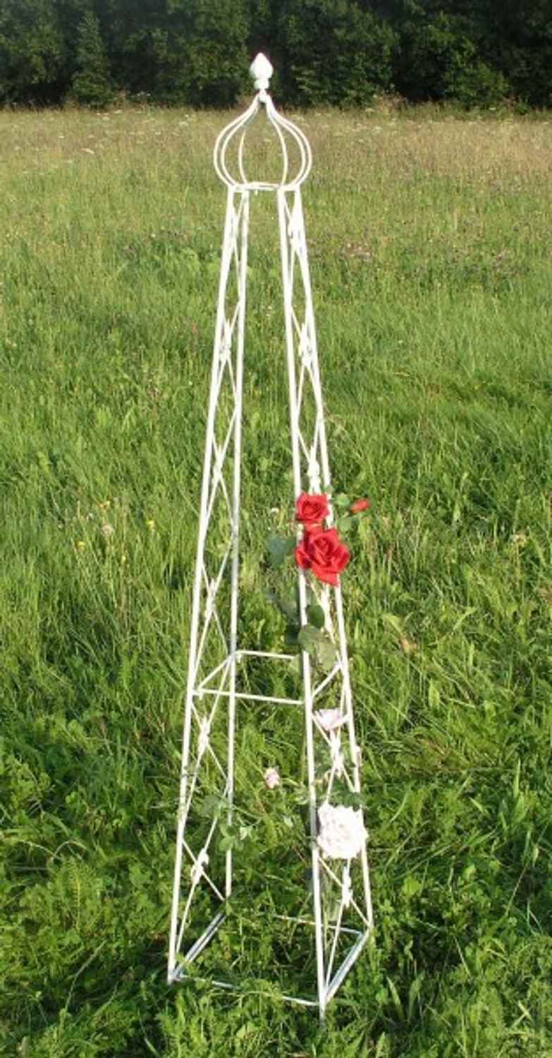 Rankstab Rankhilfe Rank Pfosten Obelisk Cornwall weiss Rankstab Rankhilfe Rank Pfosten Obelisk Cornwall weiss
