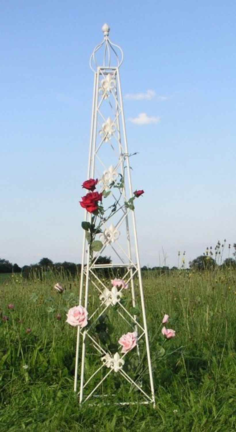 Rankstab Rankhilfe Rank Pfosten Obelisk Cornwall weiss Rankstab Rankhilfe Rank Pfosten Obelisk Cornwall weiss