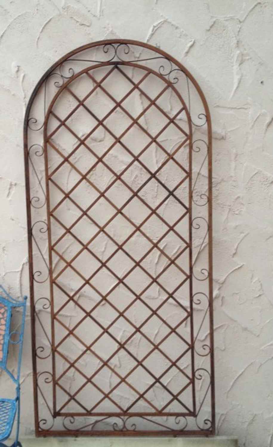 Rankgitter Spalier Wand Rankhilfe Sichtschutz Metall Provence ROST Rankgitter Spalier Wand Rankhilfe Sichtschutz Metall Provence ROST