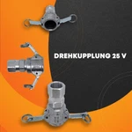 Drehbar Kupplung MT25 360' ALU in 1" 1143