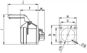 CEE Anbausteckdose  16A 1200