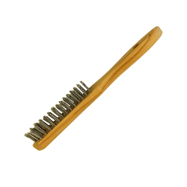 Drahtbürste mit Holzgriff, Stahldraht 4 reihig