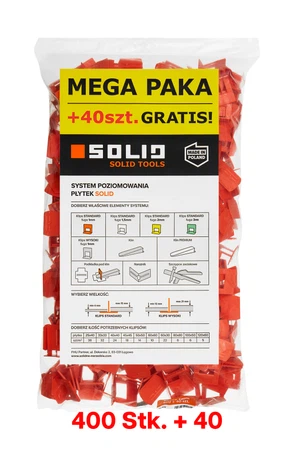 1 Beutel (400 Stück) Zuglaschen SOLID für Fliesen Nivelliersystem