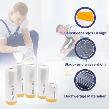 Abdeckfolie fix & fertig mit washi-UV 3, ca. 7 µm