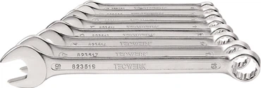 Ringmaulschlüssel-Satz 12-teilig Schlüsselweite 10-32 mm Form A CV-Stahl