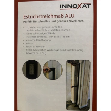 Estrichstreichmaß ALU, stufenlos einstellbar von 85 bis 115 cm