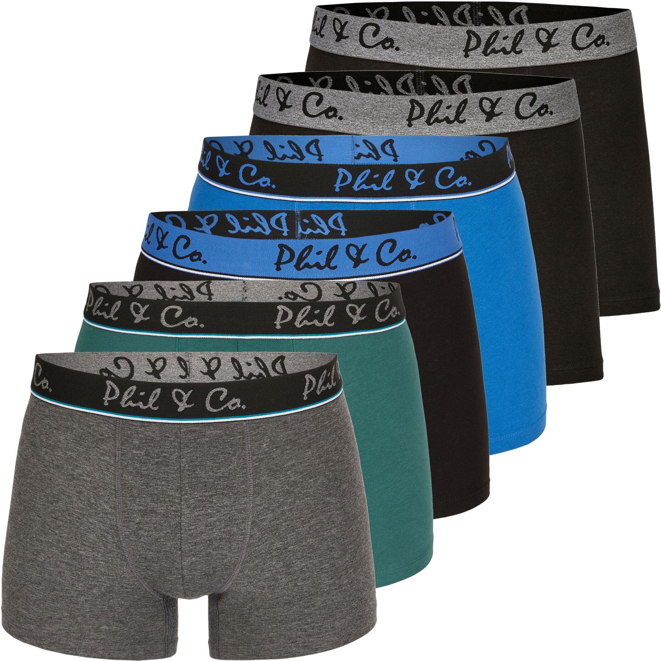 6er Pack Phil & Co Berlin Jersey Boxershorts Trunk Short Pant FARBWAHL - Bild 13 von 29