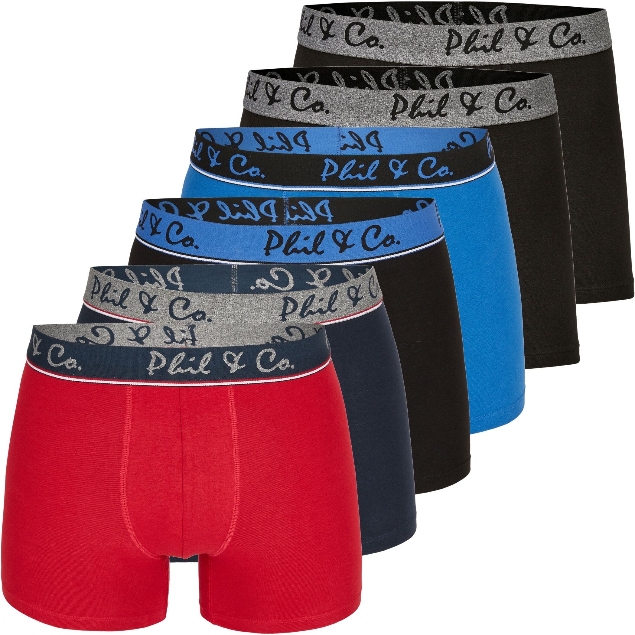 6er Pack Phil & Co Berlin Jersey Boxershorts Trunk Short Pant FARBWAHL - Bild 14 von 29