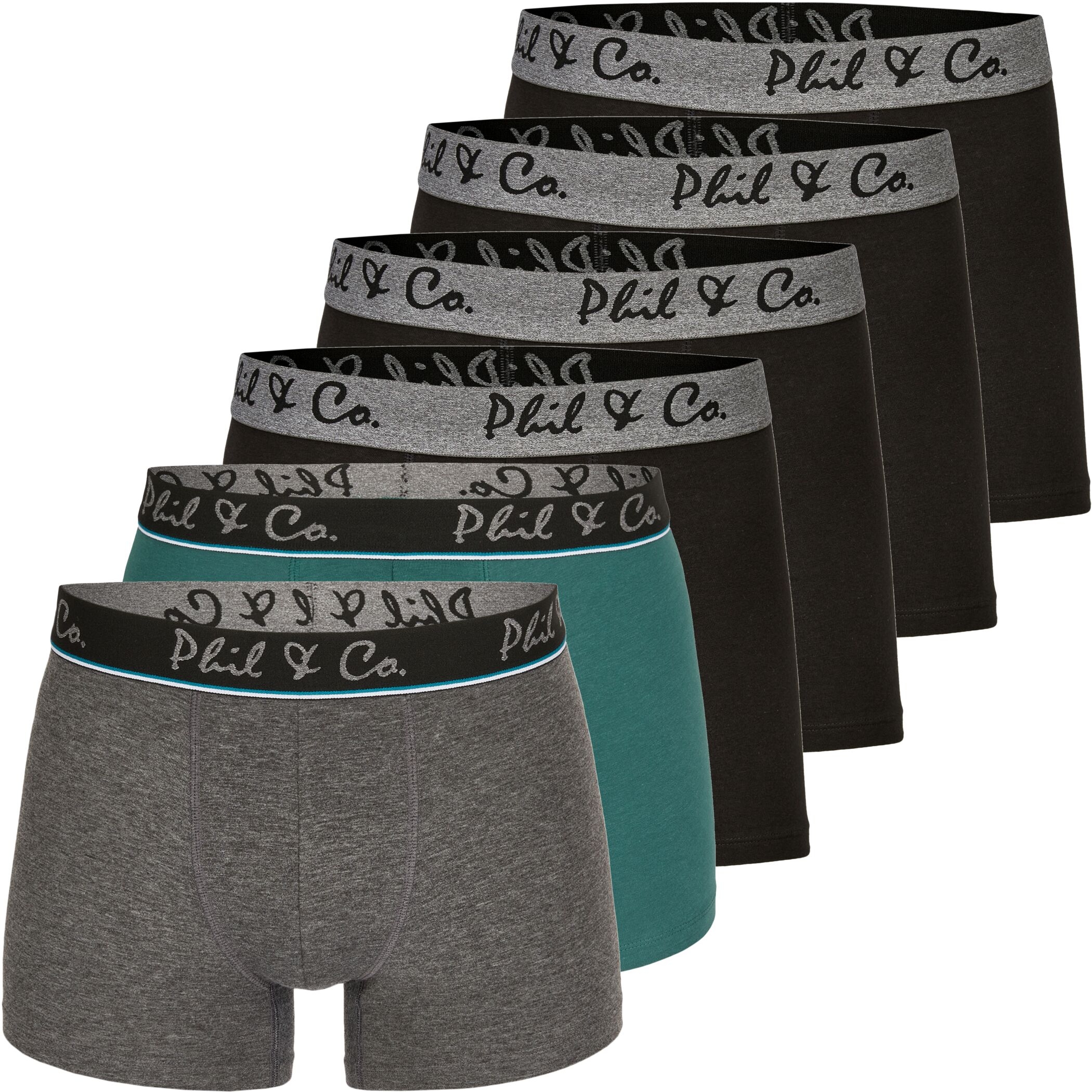 6er Pack Phil & Co Berlin Jersey Boxershorts Trunk Short Pant FARBWAHL - Bild 15 von 29