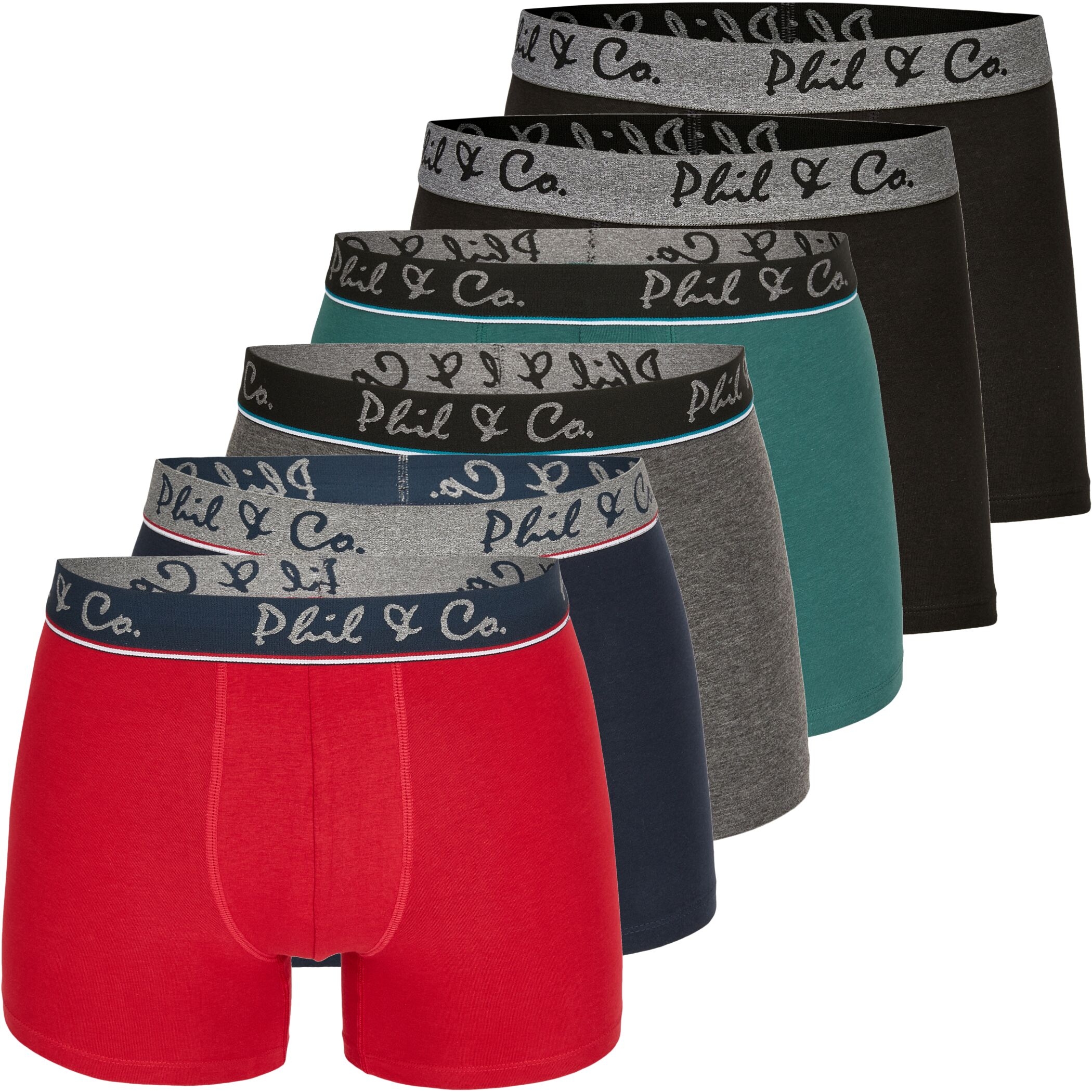 6er Pack Phil & Co Berlin Jersey Boxershorts Trunk Short Pant FARBWAHL - Bild 16 von 29