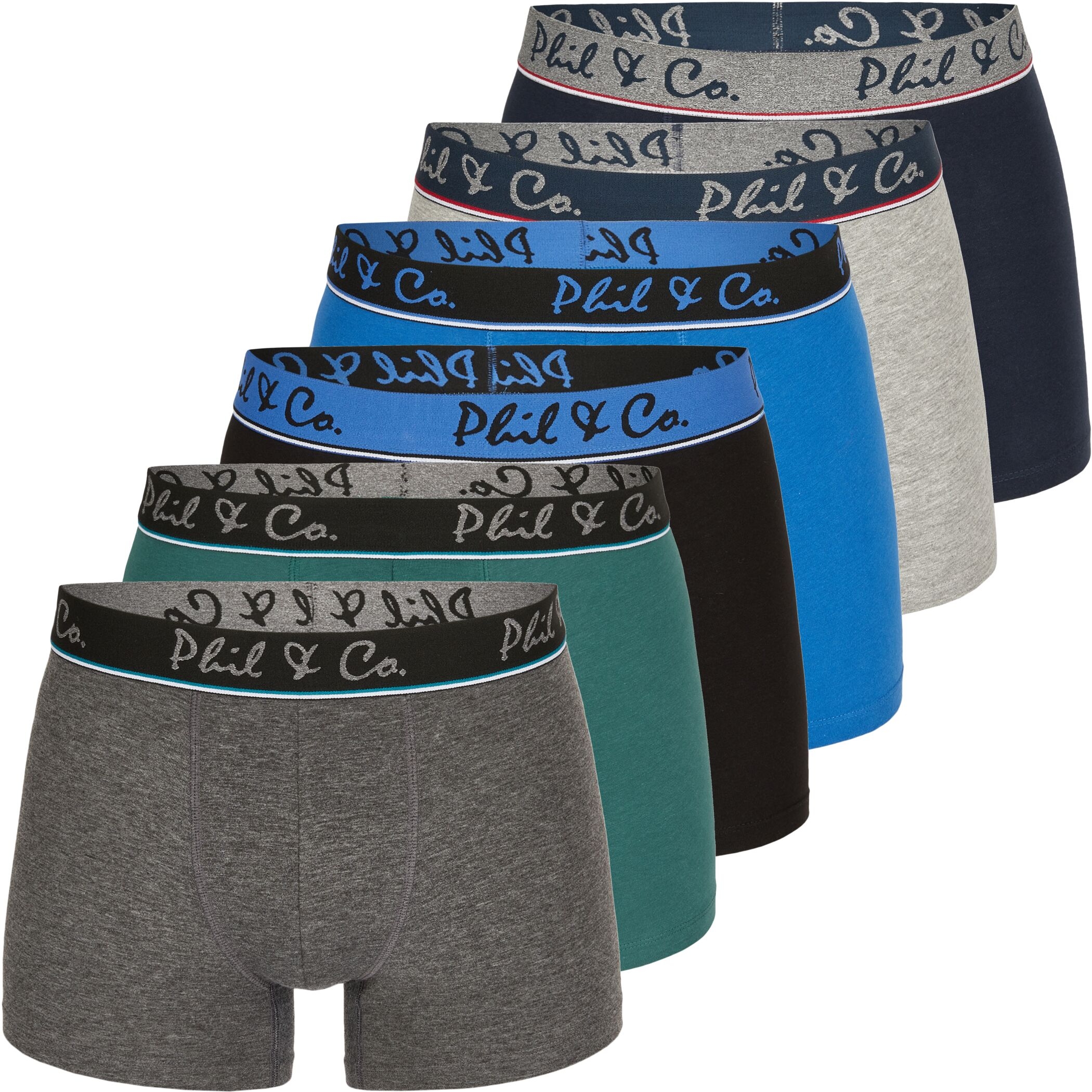 6er Pack Phil & Co Berlin Jersey Boxershorts Trunk Short Pant FARBWAHL - Bild 19 von 29