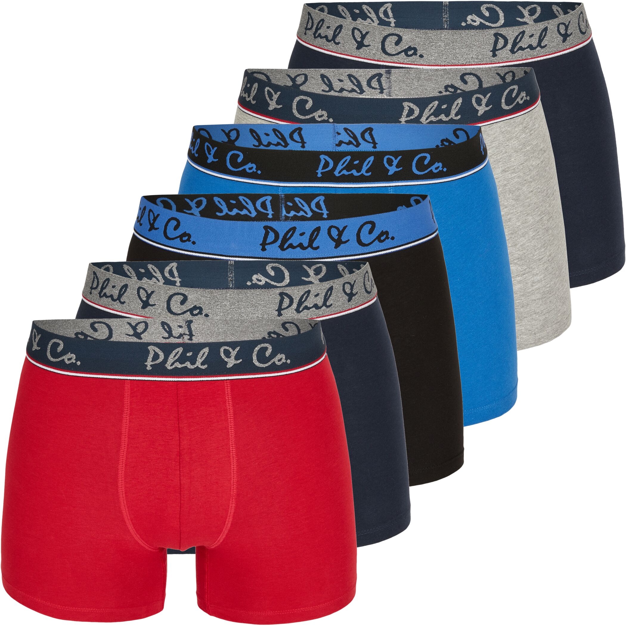 6er Pack Phil & Co Berlin Jersey Boxershorts Trunk Short Pant FARBWAHL - Bild 21 von 29