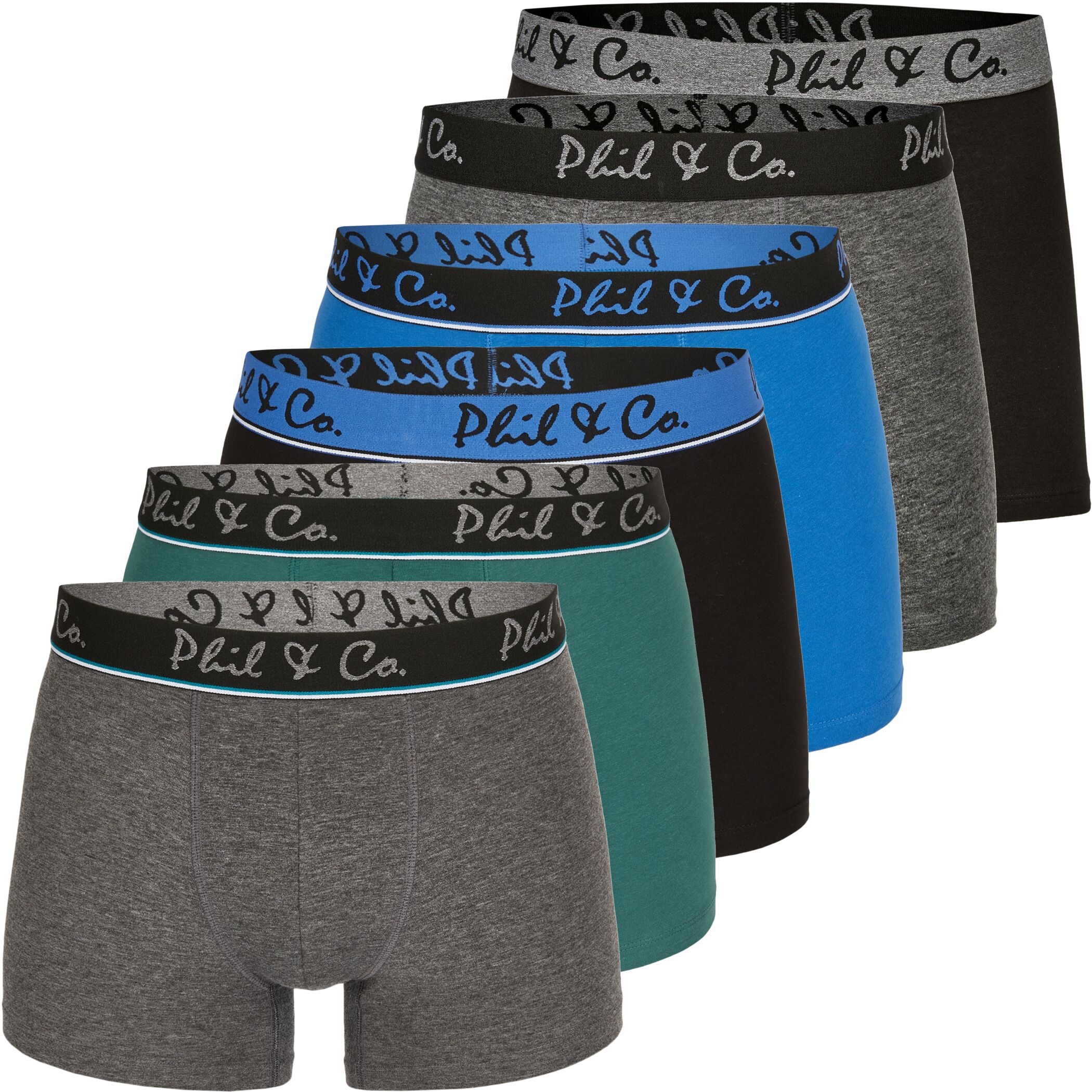 6er Pack Phil & Co Berlin Jersey Boxershorts Trunk Short Pant FARBWAHL - Bild 23 von 29