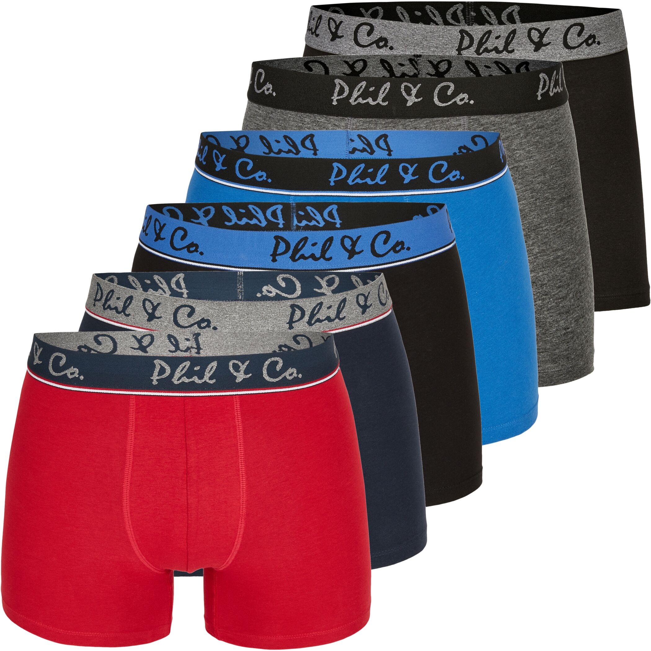 6er Pack Phil & Co Berlin Jersey Boxershorts Trunk Short Pant FARBWAHL - Bild 24 von 29