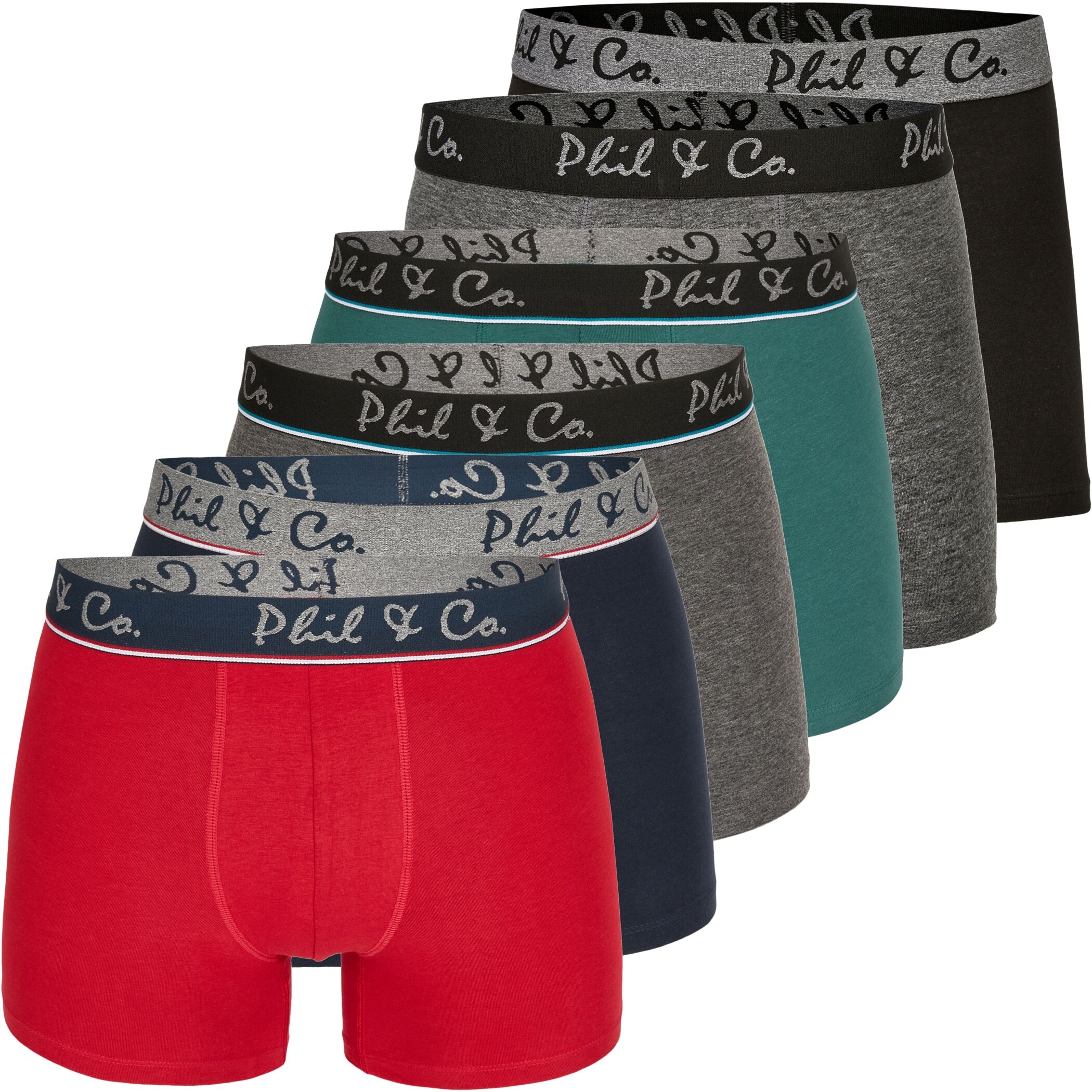 6er Pack Phil & Co Berlin Jersey Boxershorts Trunk Short Pant FARBWAHL - Bild 25 von 29