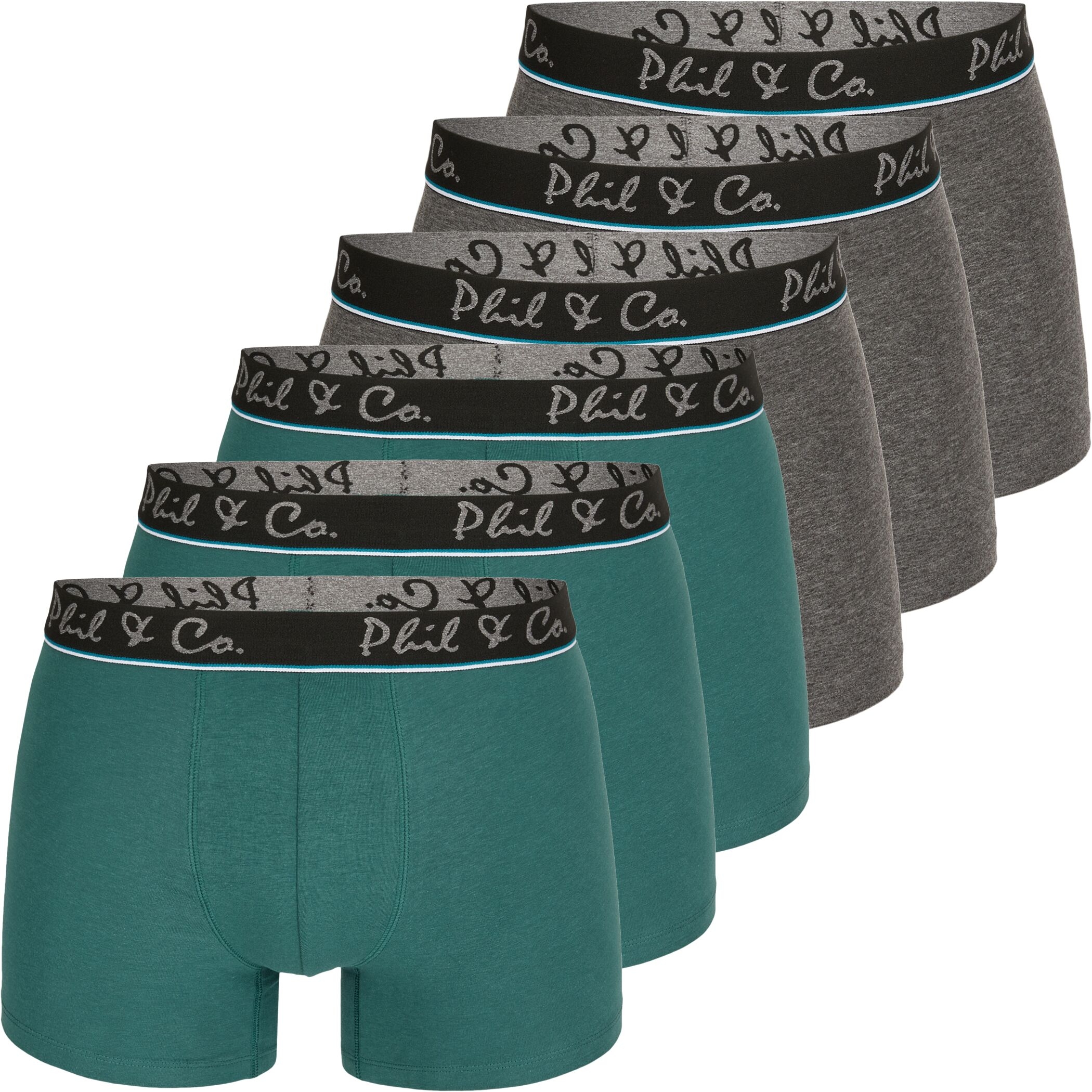 6er Pack Phil & Co Berlin Jersey Boxershorts Trunk Short Pant FARBWAHL - Bild 28 von 29
