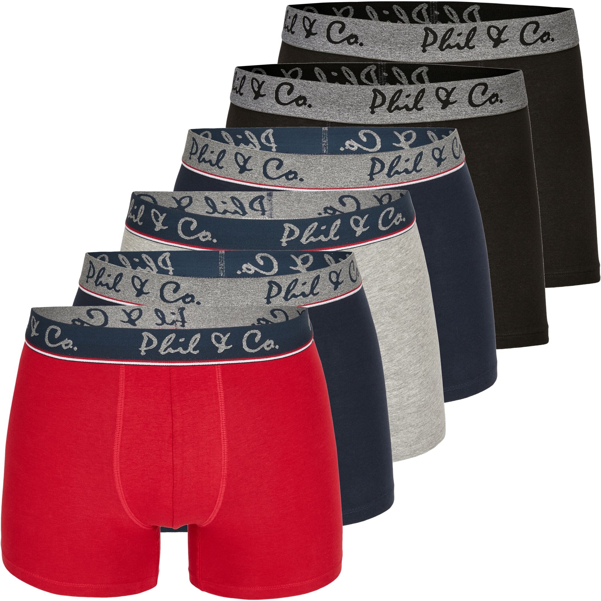 6er Pack Phil & Co Berlin Jersey Boxershorts Trunk Short Pant FARBWAHL - Bild 7 von 29