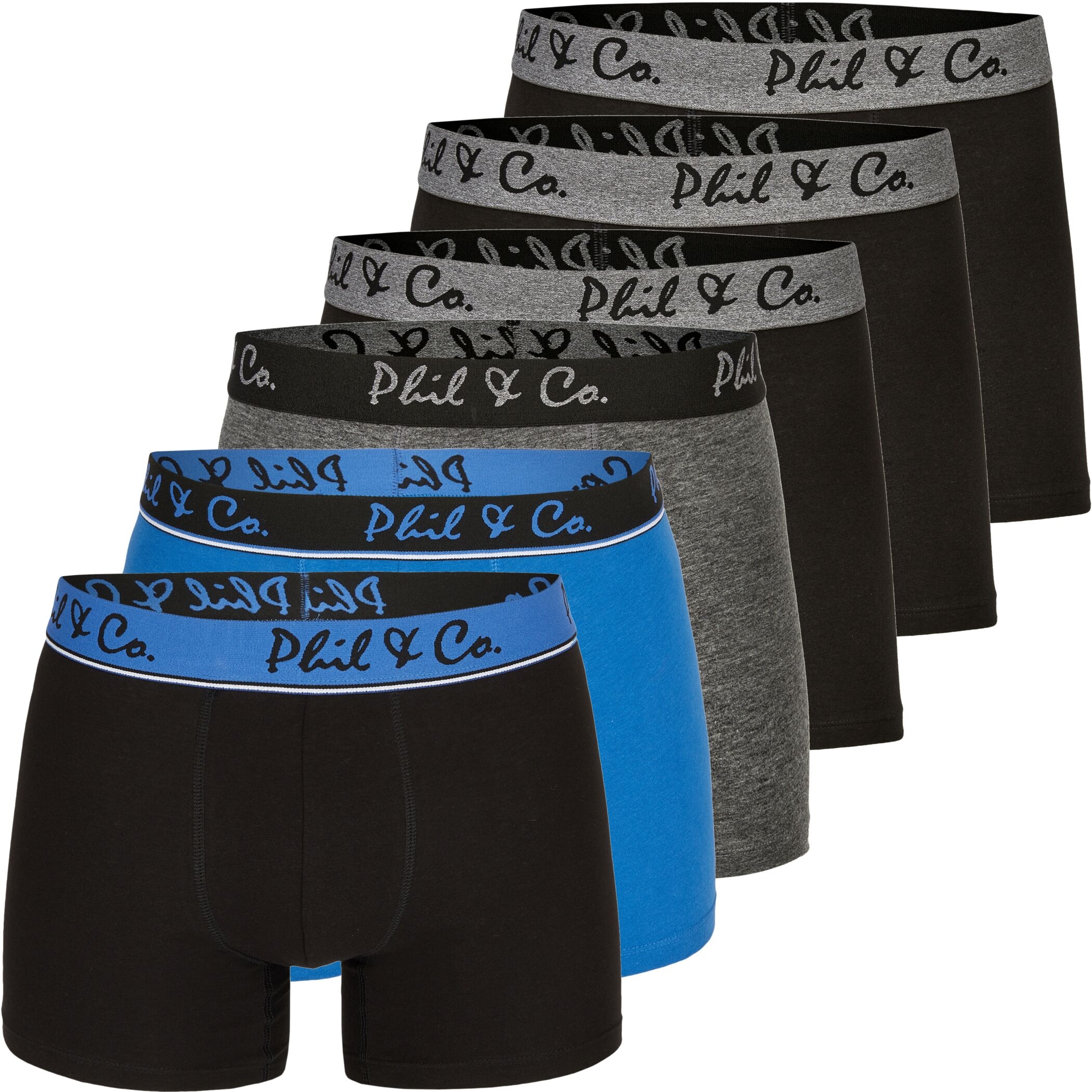 6er Pack Phil & Co Berlin Jersey Boxershorts Trunk Short Pant FARBWAHL - Bild 9 von 29