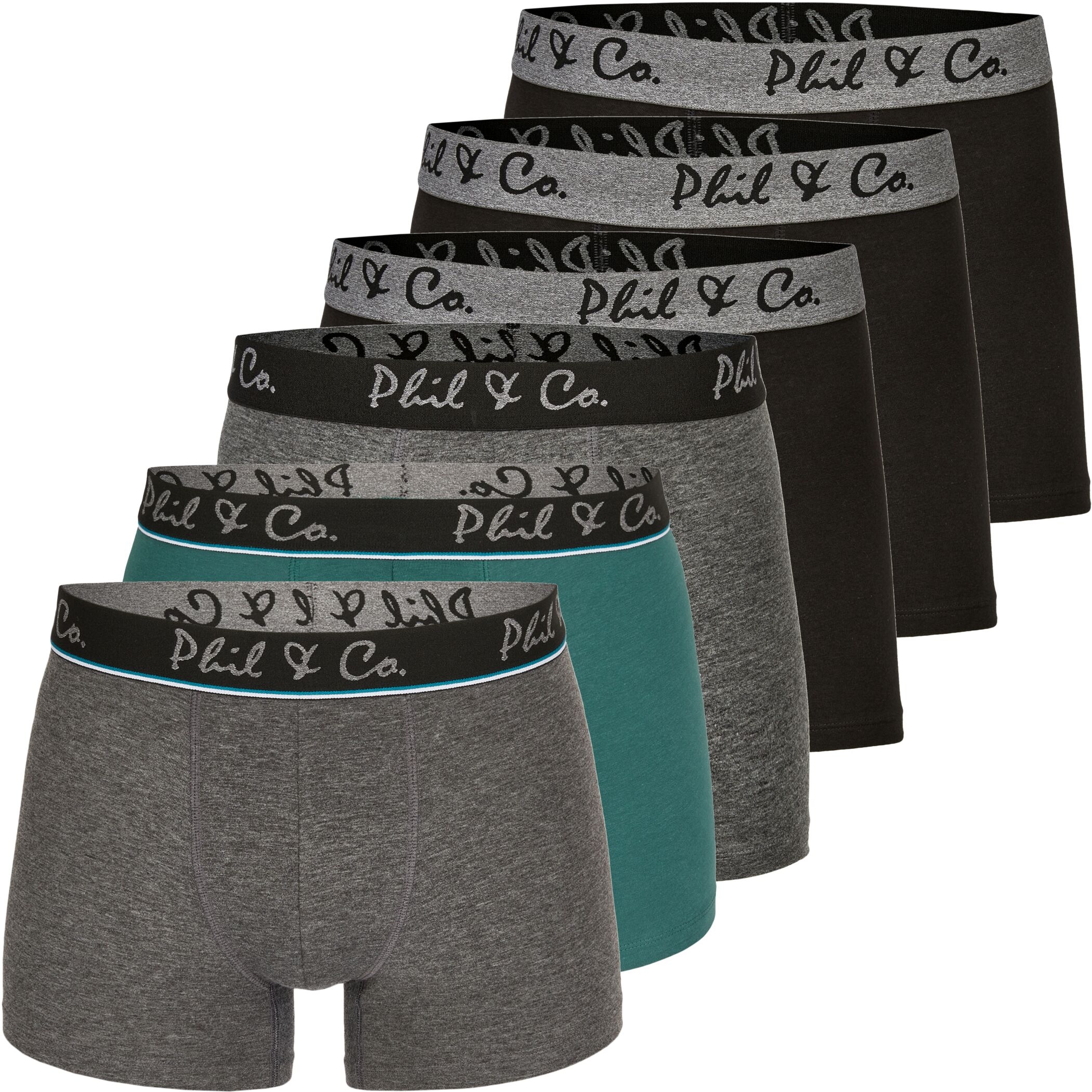 6er Pack Phil & Co Berlin Jersey Boxershorts Trunk Short Pant FARBWAHL - Bild 10 von 29