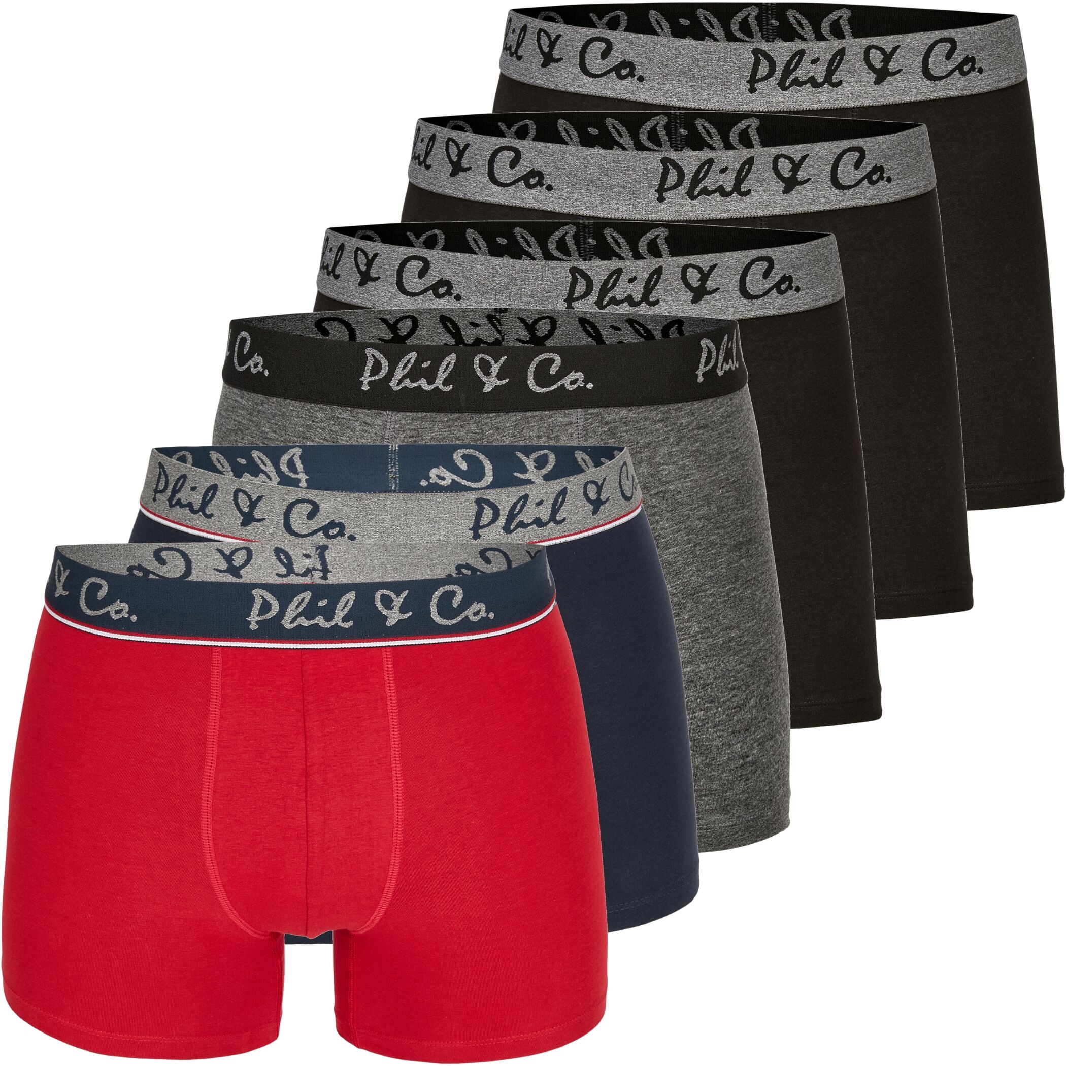 6er Pack Phil & Co Berlin Jersey Boxershorts Trunk Short Pant FARBWAHL - Bild 11 von 29