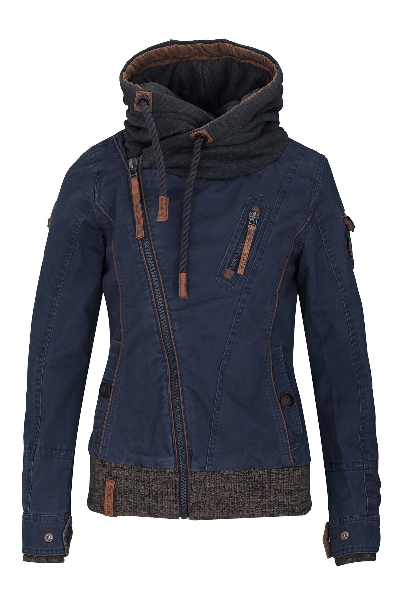naketano walk the line ii jacke für damen blau naketano walk the line ii jacke für damen blau