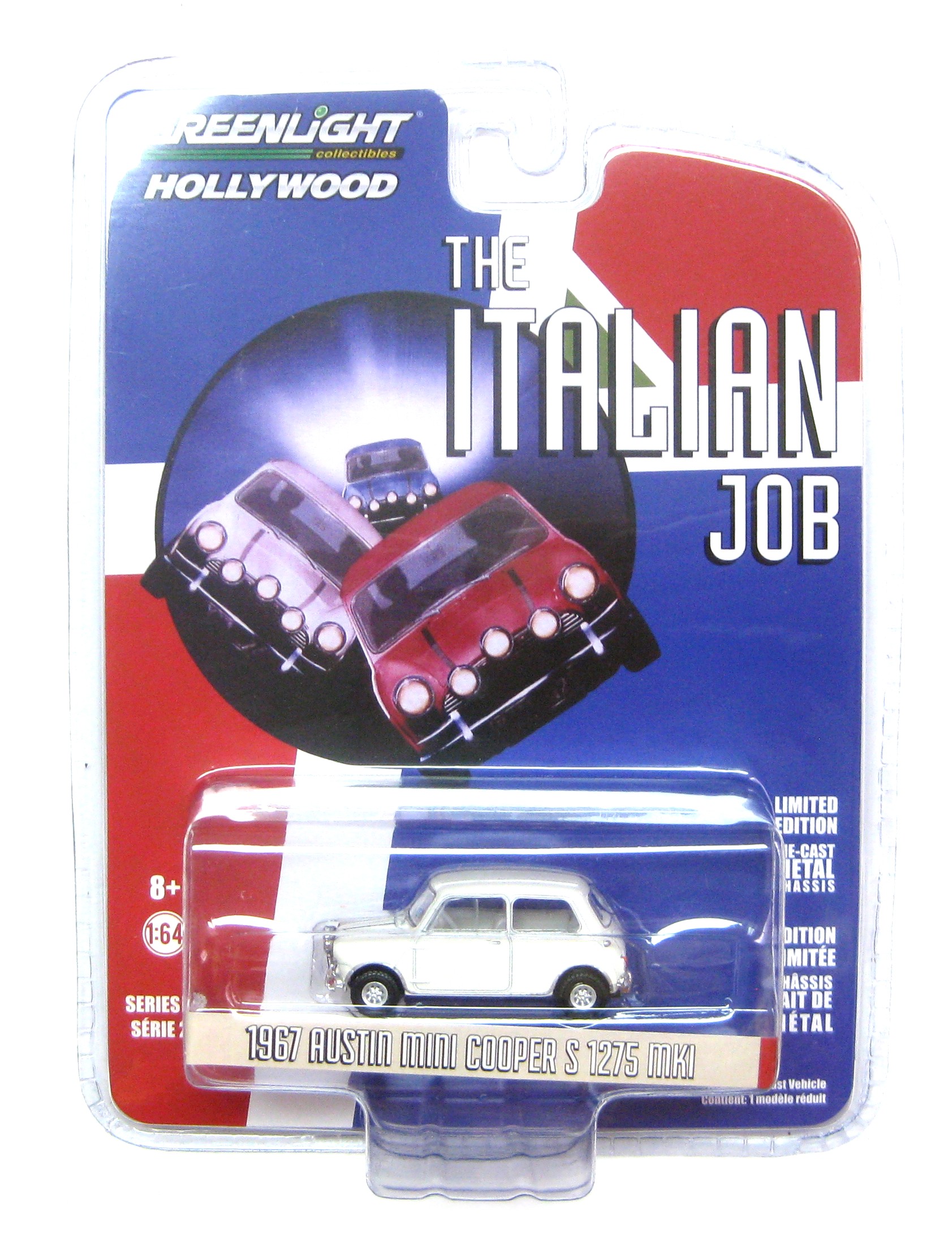 Mini Cooper S 1275 Blanc The Italian Job 1969 - Modèle Réduit 1/64 Greenlight 2024, Boîte Scellée