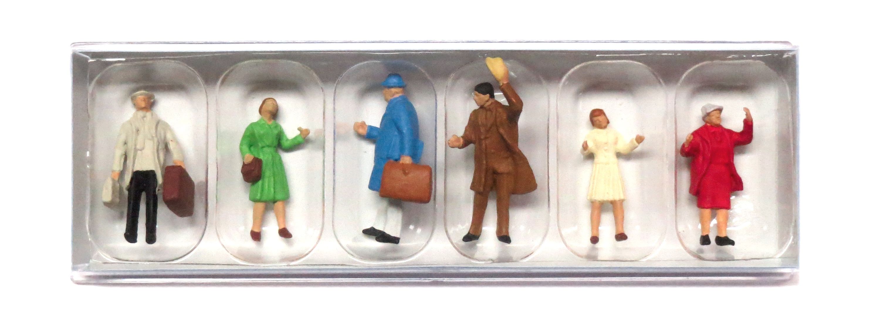 Preiser 14148 - 6 Handbemalte Figuren Am Fenster Im Maßstab H0 1/87