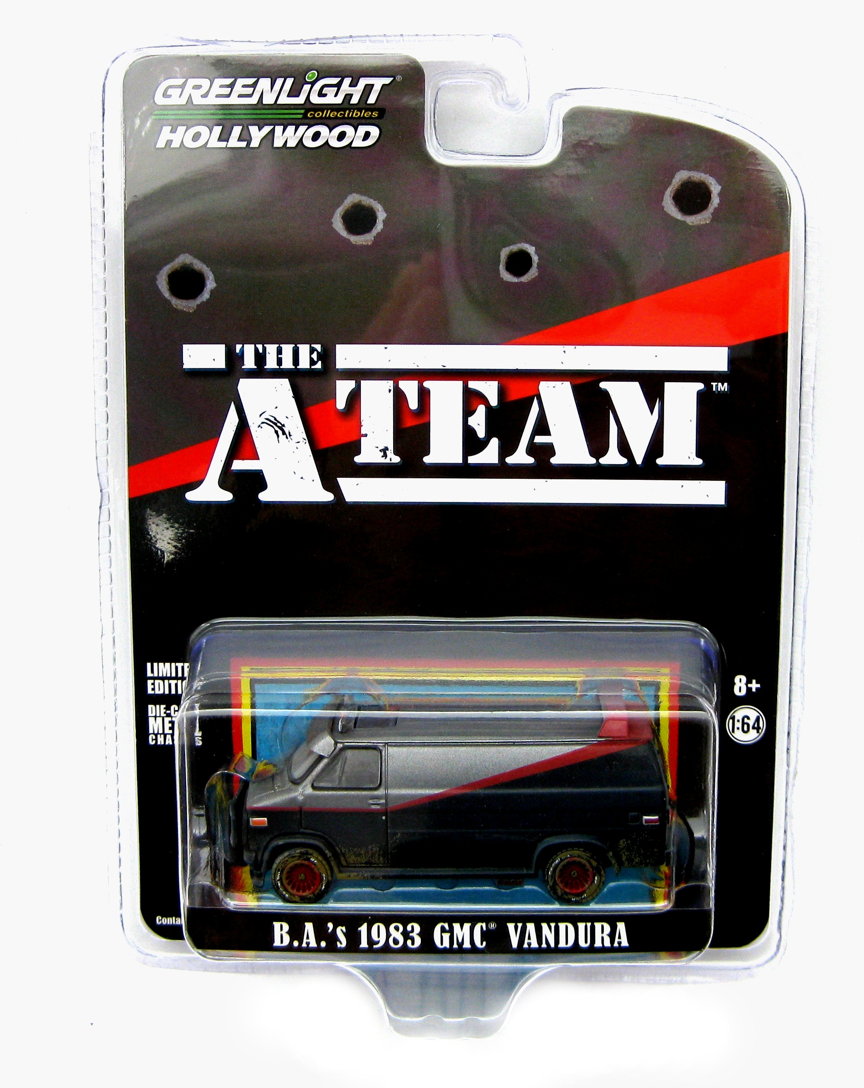 Greenlight GMC Vandura The A-Team Schwarz mit Grün 1968-1996 1/43