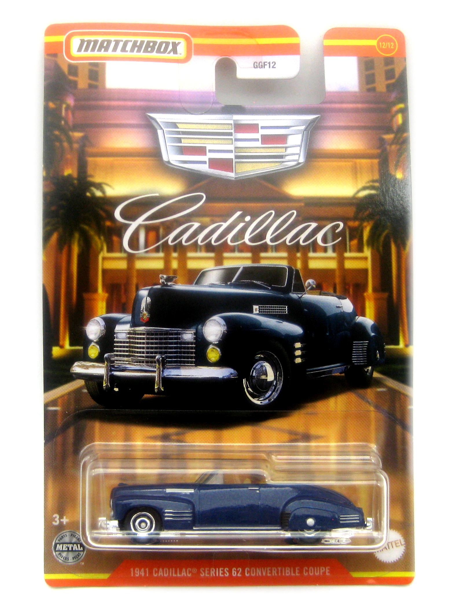 Matchbox 1941 Cadillac Series 62 Convertible Coupe - 1:64 Scale Die-Cast Metal Car (Blue) - View #2