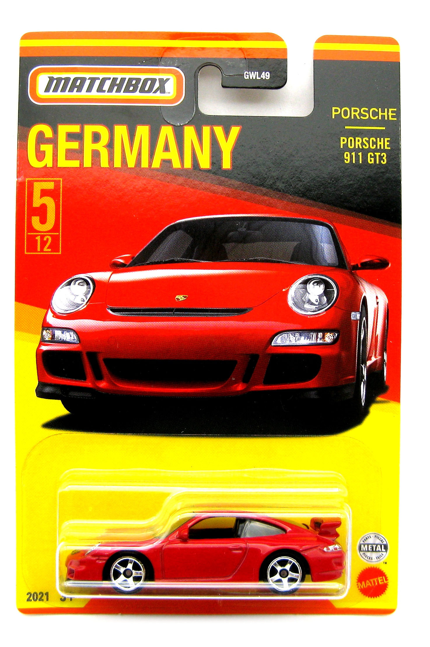 Matchbox Porsche 911 GT3 Germany rot 164 Modelle Alles Gute