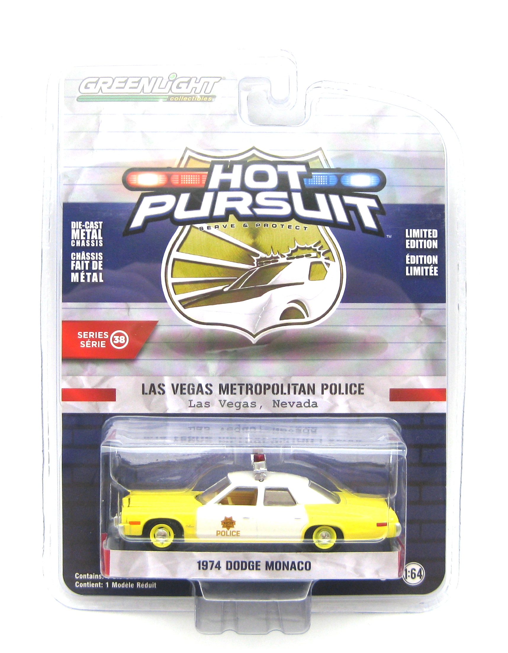 Greenlight 1:64 1974 Dodge Monaco Montreal Police Car - Diecast