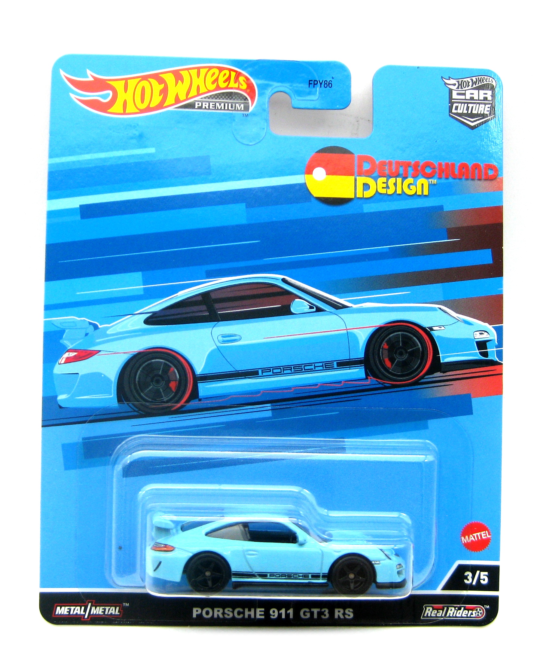 Hot Wheels Porsche 911 GT3 RS Deutschland Design 3 5 Blau 1 64