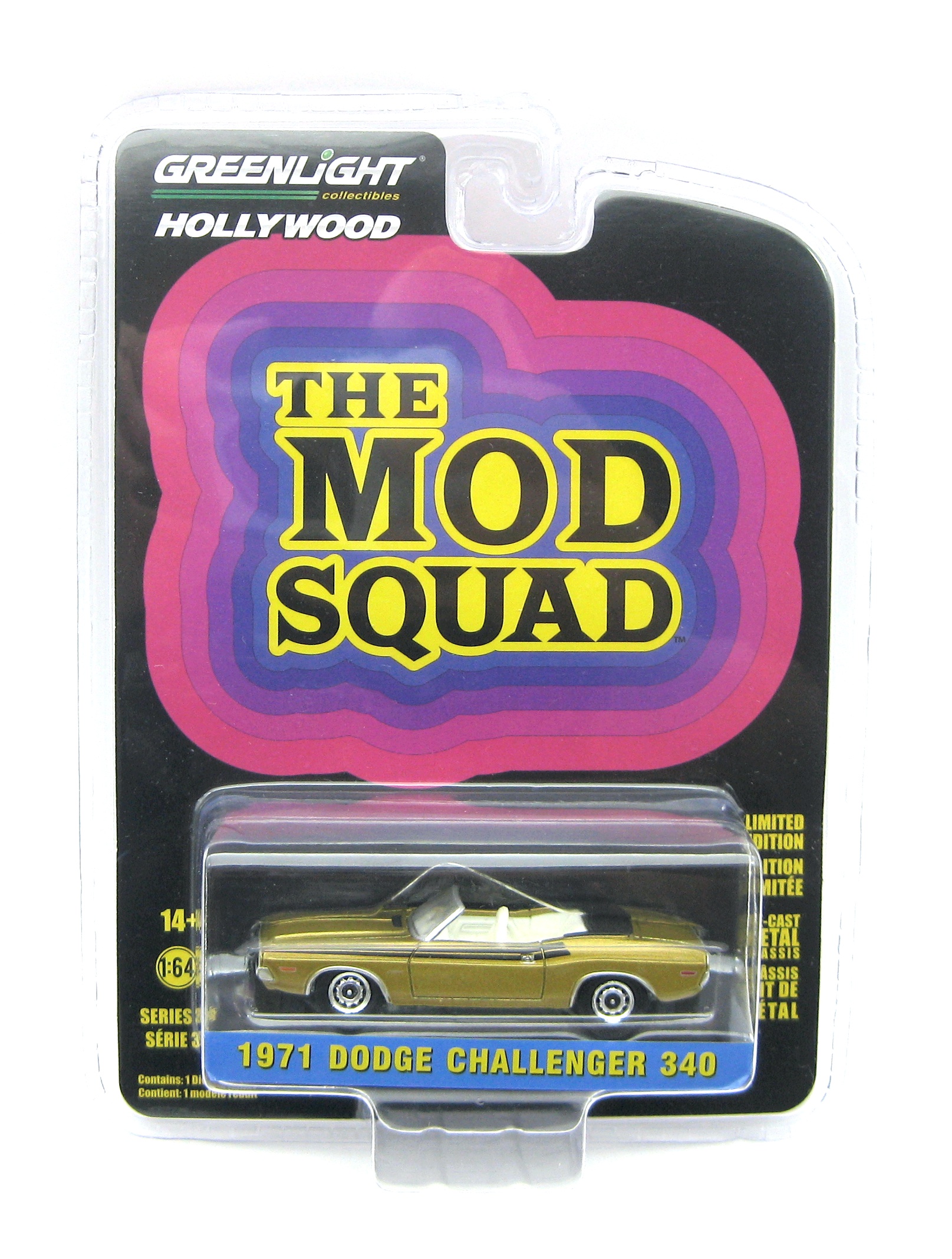 Miniatura Carro Dodge Challenger 340 (1971) - "The Mod Squad" - Série