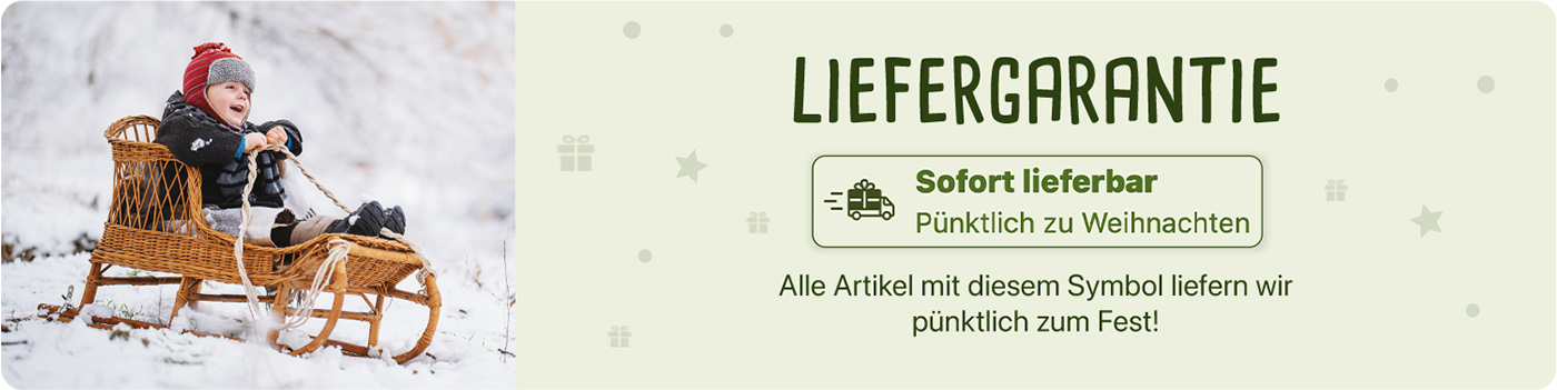 Fast alle Artikel bei BioKinder sind sofort lieferbar und kommen pünktlich zum Fest!